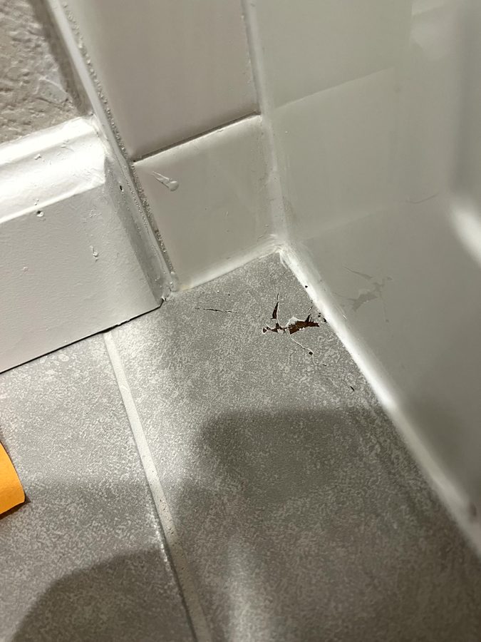 Before tile repair