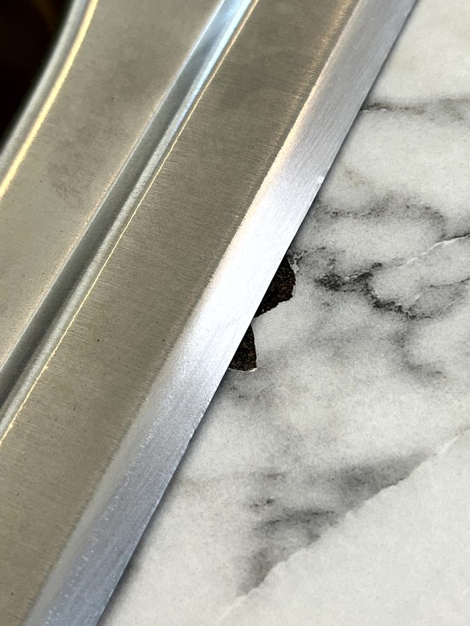 Before granite countertop damage repair