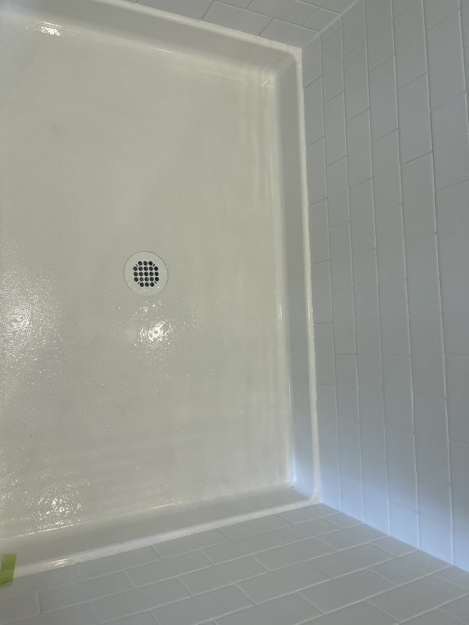 After shower pan repair