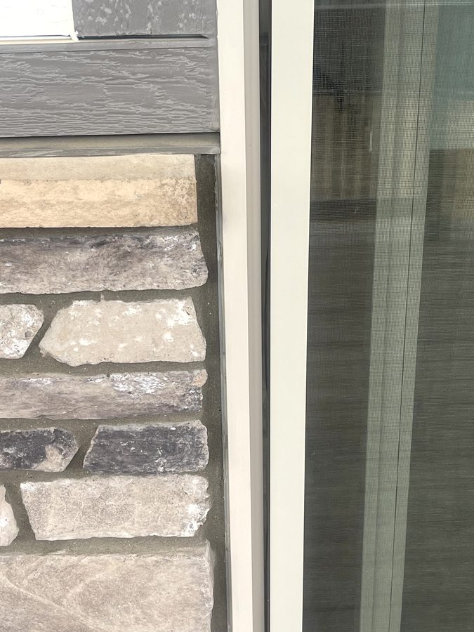 After sliding door vinyl repair