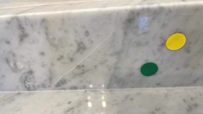 Before countertop edge repair
