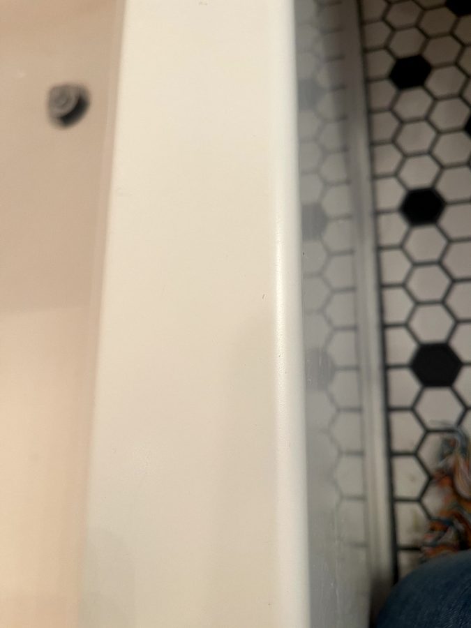 After tub edge repair