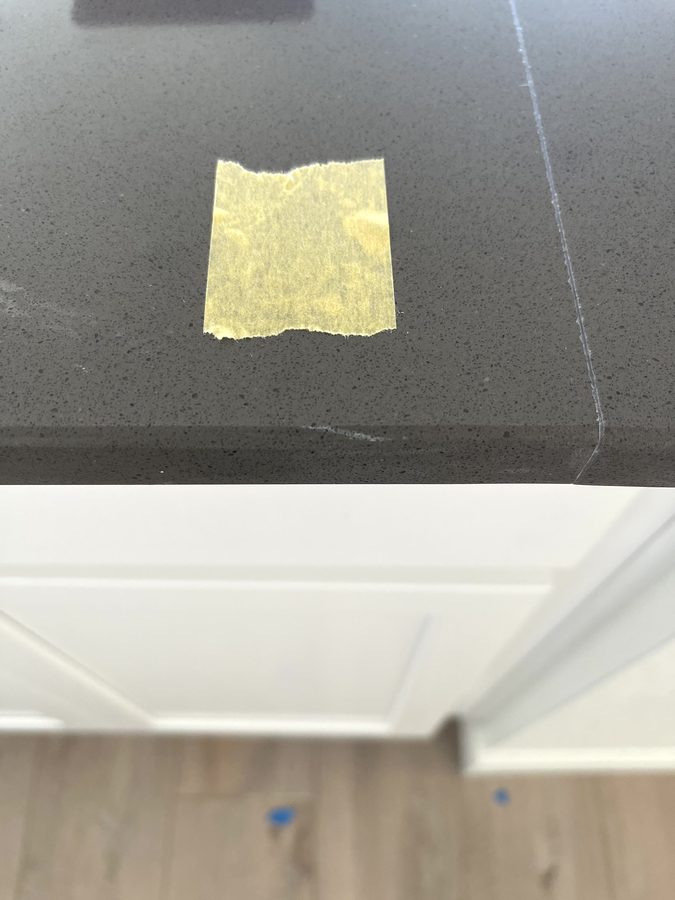 Before countertop surface repair