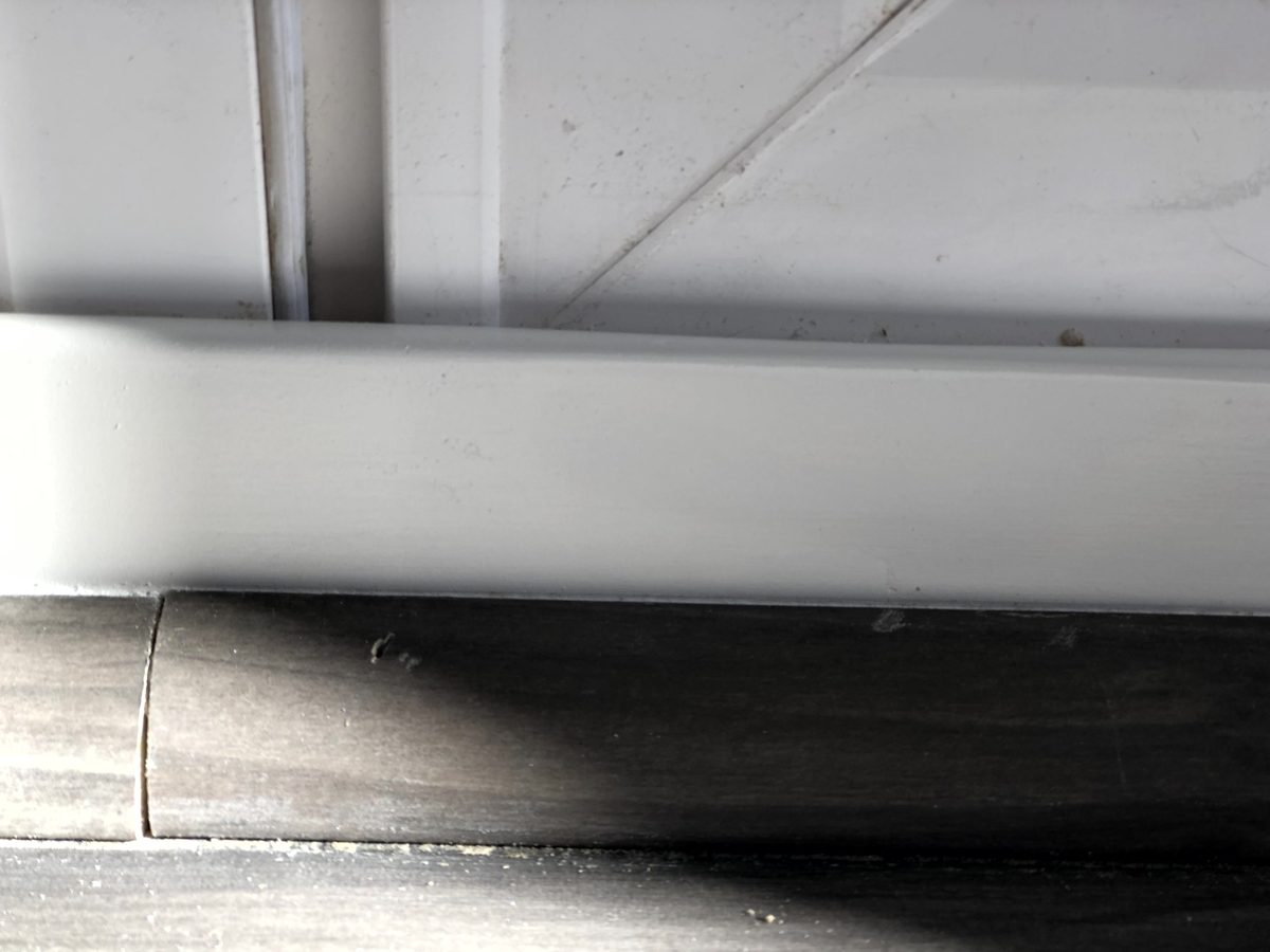 After vinyl trim repair